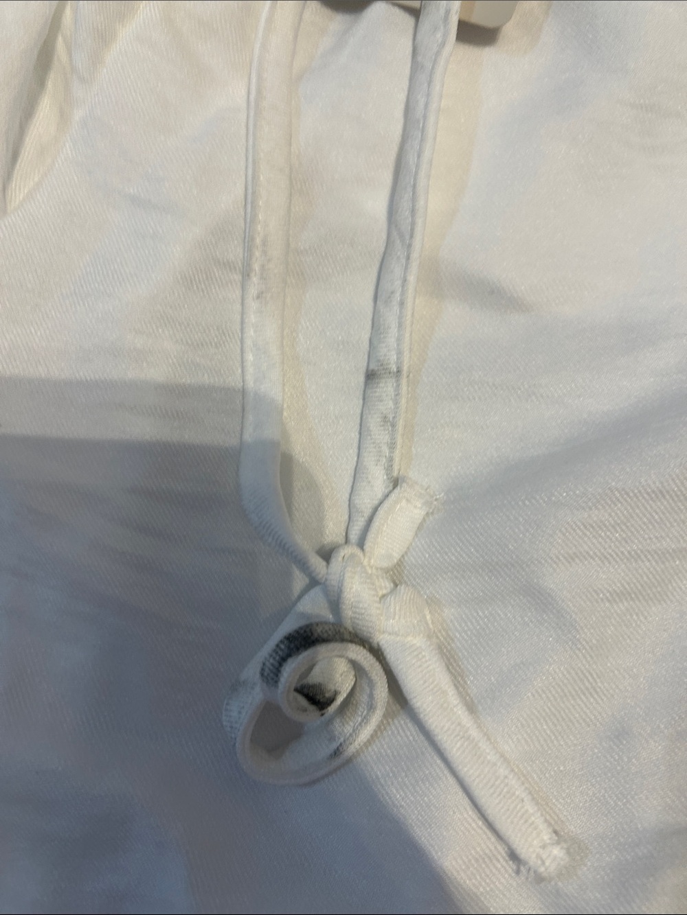 White Drawstring Lounge Pants - Picture 2 of 3